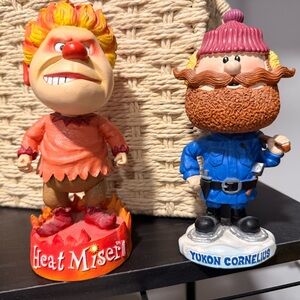 Heat Miser and Yukon Cornelius Bobblehead Figurines